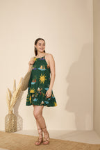 Ember Dress in Hidden Spring Print (Green)
