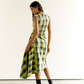 Checked Asymmetric Dress