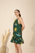 Ember Dress in Hidden Spring Print (Green)