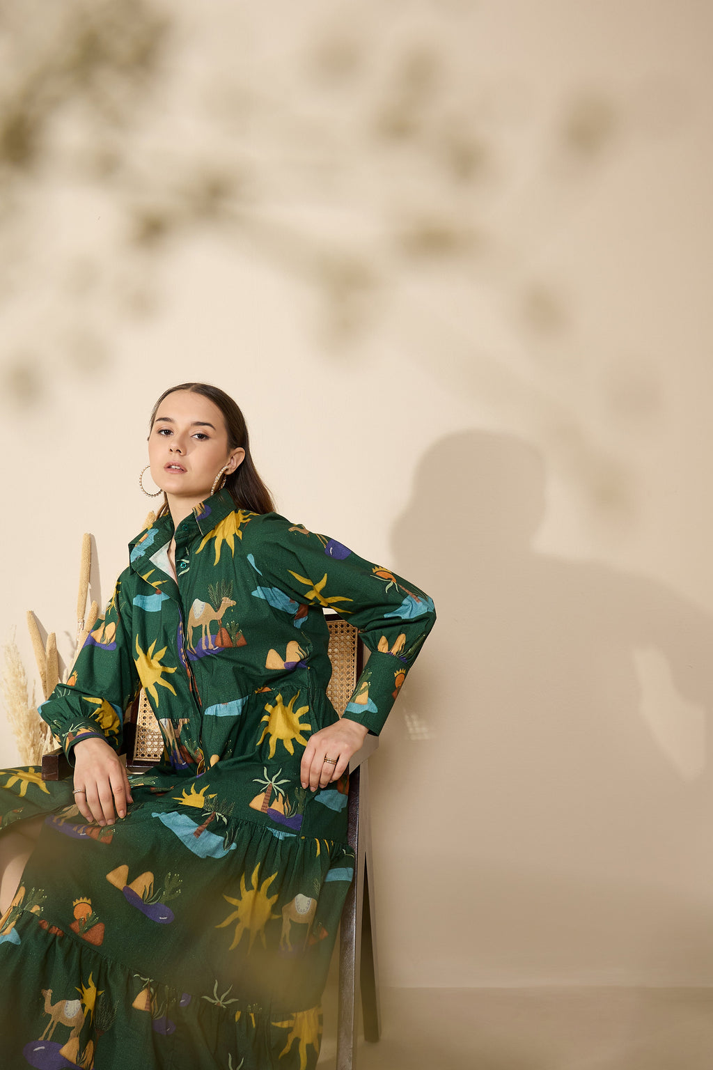 Riviera in Hidden Spring Print (Green)