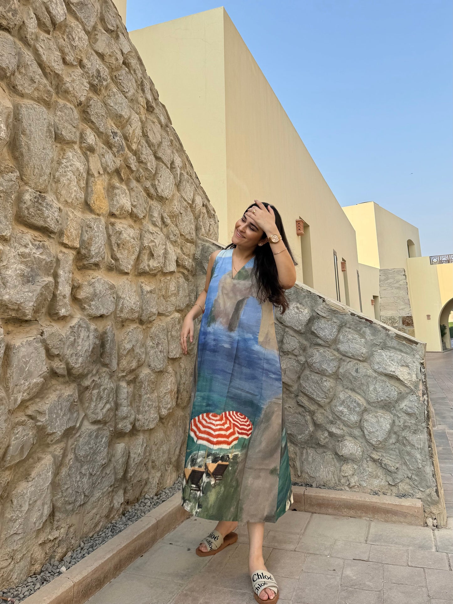 Hibiscus Dress in Capri Coast Print