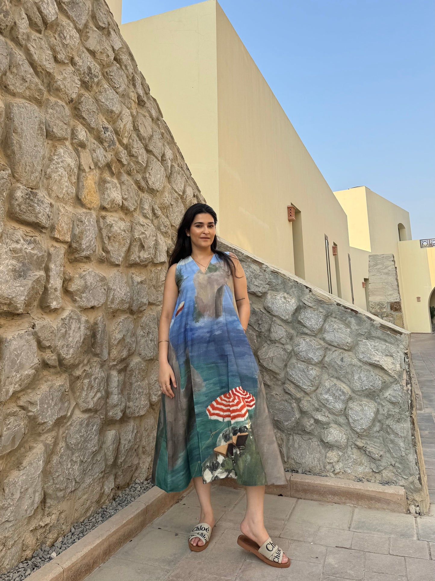 Hibiscus Dress in Capri Coast Print