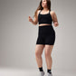 SEAMLESS CROSS BRA - BLACK