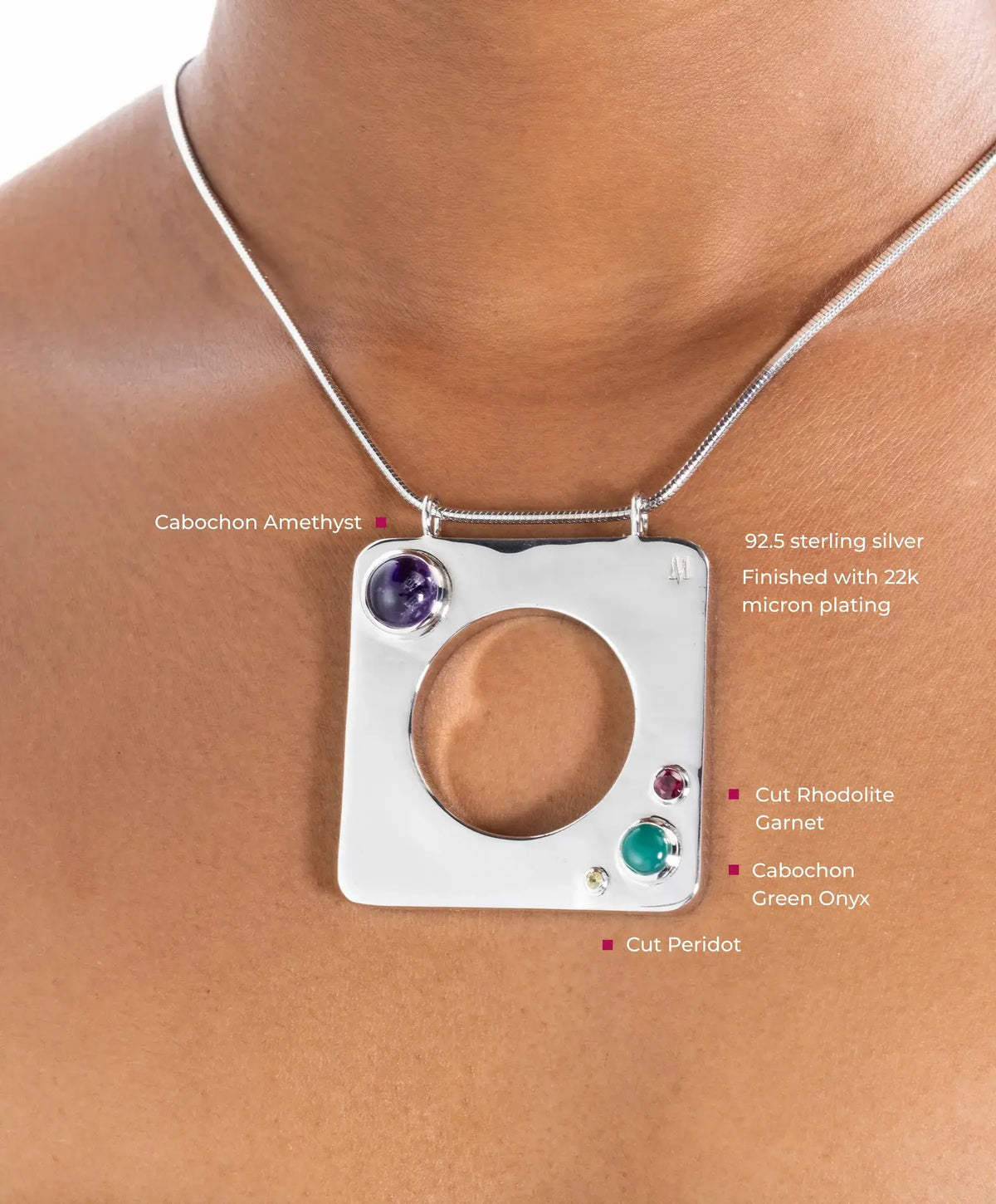 Edge Mega Pendant with Gems
