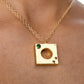 Edge Pendant with Gems