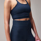 SEAMLESS CROSS BRA - NAVY BLUE