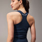 SEAMLESS RACERBACK TOP - NAVY BLUE