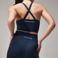 SEAMLESS BIKER SHORTS - NAVY BLUE