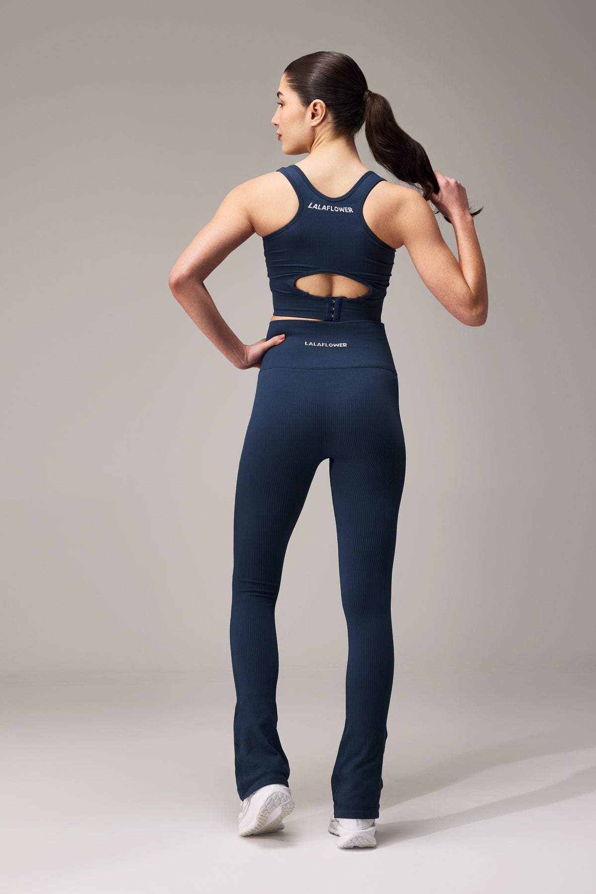 SEAMLESS FLARE PANTS - NAVY BLUE
