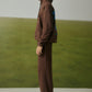 COFFEE OVERSIZED HOODIE IN THE BLUEMER EMBROIDERY