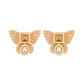BUTTERFLY STUDS IN CREME