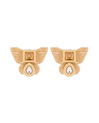 BUTTERFLY STUDS IN CREME