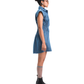 CREASED DRESS- BLUE