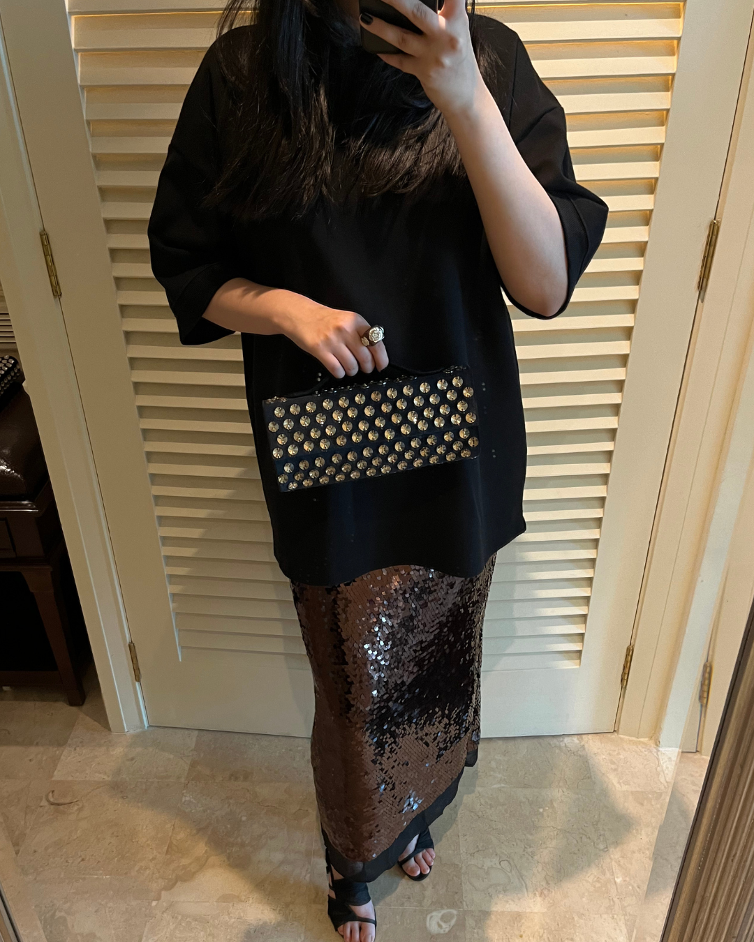 Fūtō Bag - Dusky Gold Polka