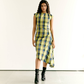 Checked Asymmetric Dress