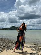 Nirvana Dress in Sorrento Bloom Print (Endless Blue)