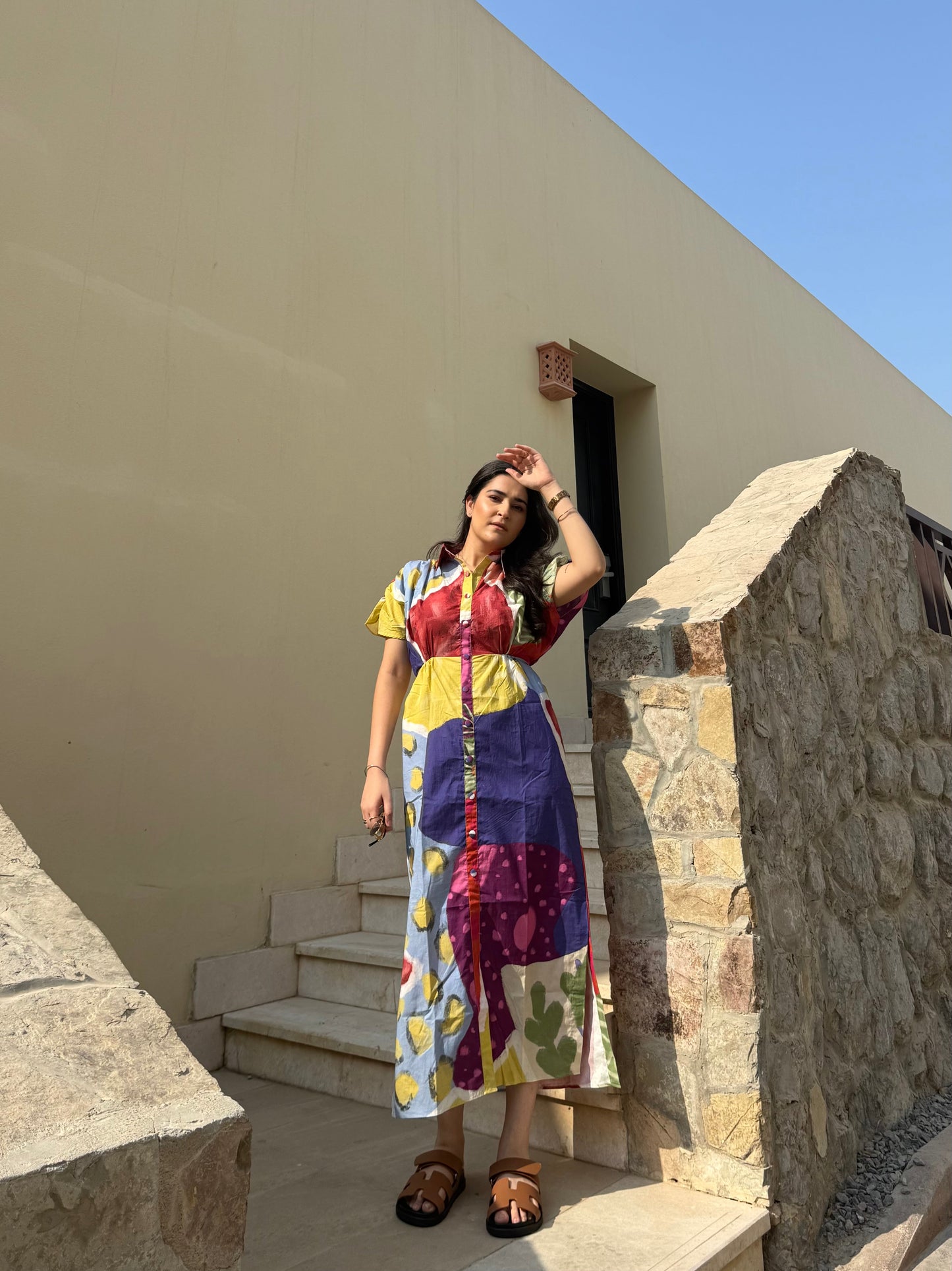 Alessia Dress in Florentine Mosaic Print