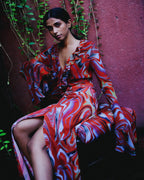 Cayenne Wave Waist Defining Ruched Sarong Skirt