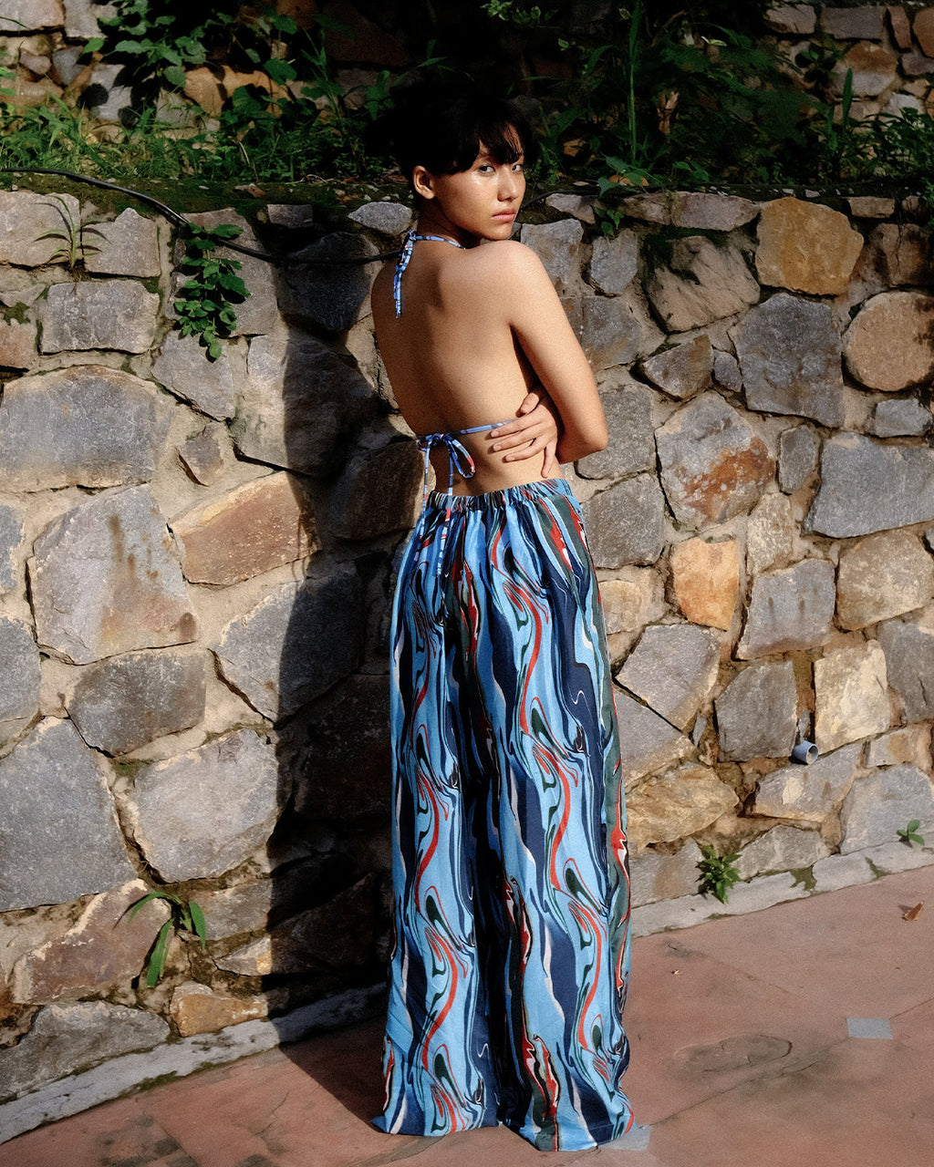 Cosmic Wave Lounge Trousers with Pockets