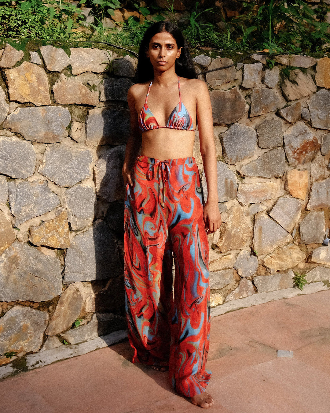 Cayenne Wave Lounge Trousers with Pockets