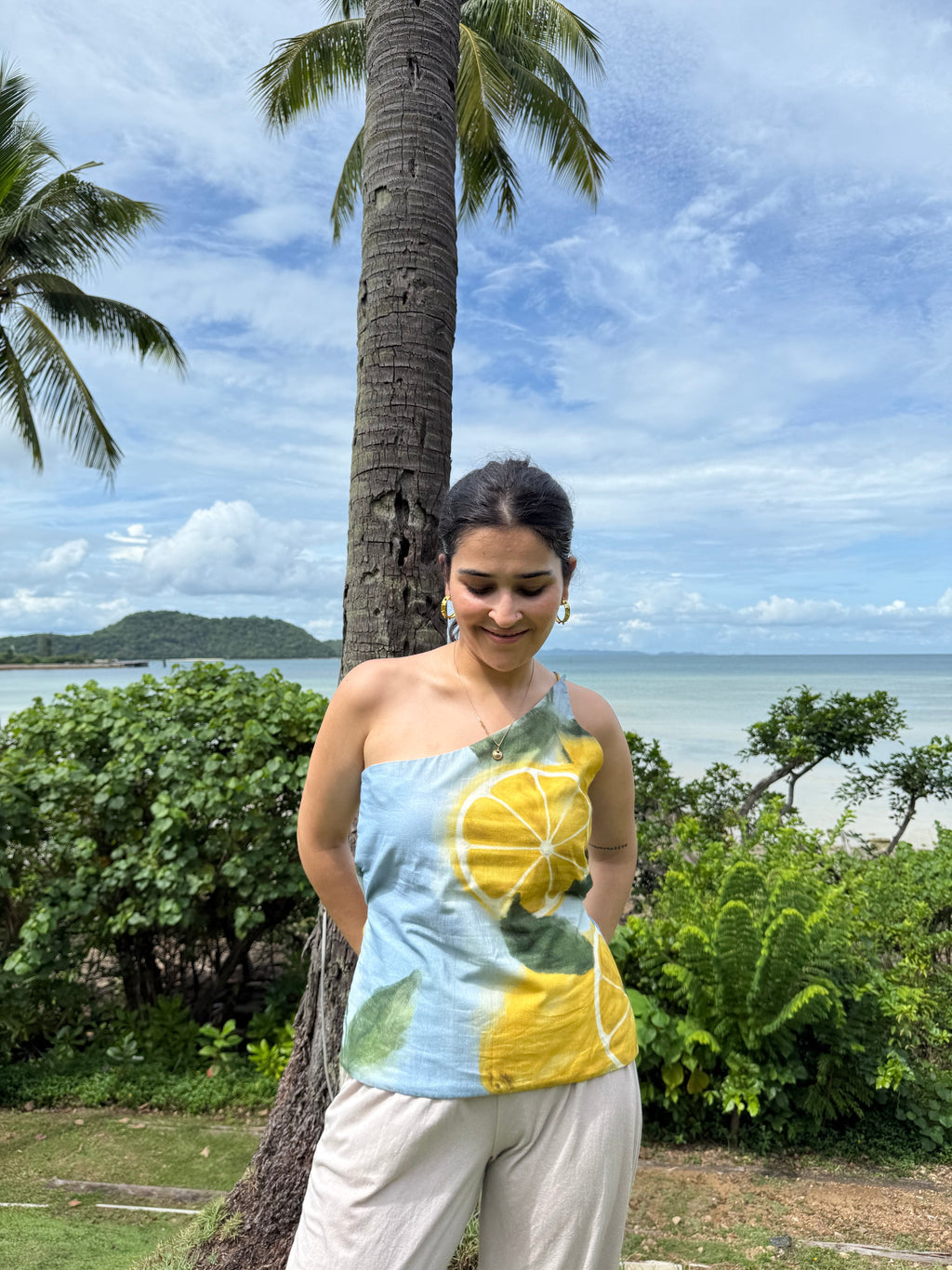 Aria Top in Limoncello Print