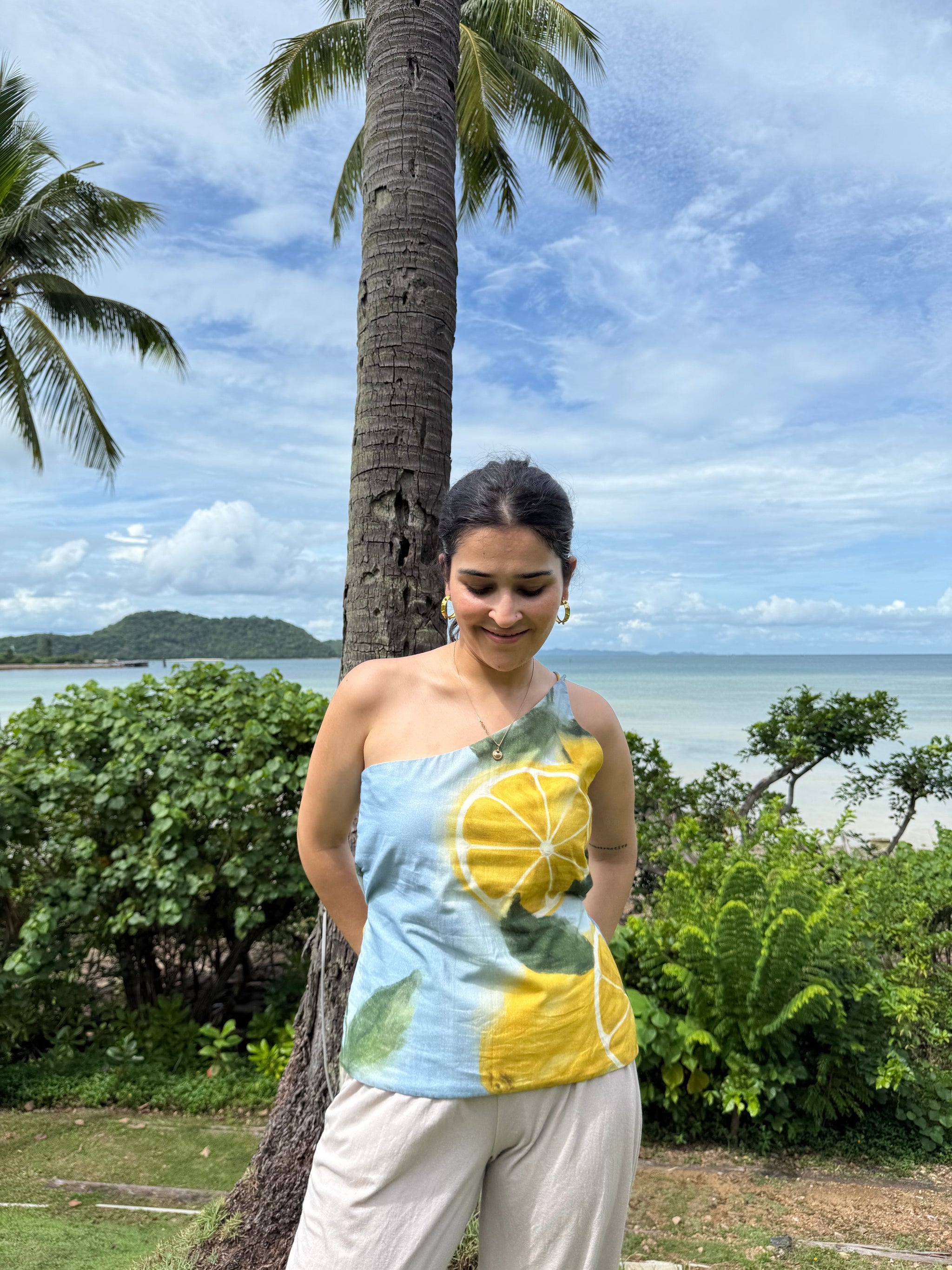 Aria Top in Limoncello Print