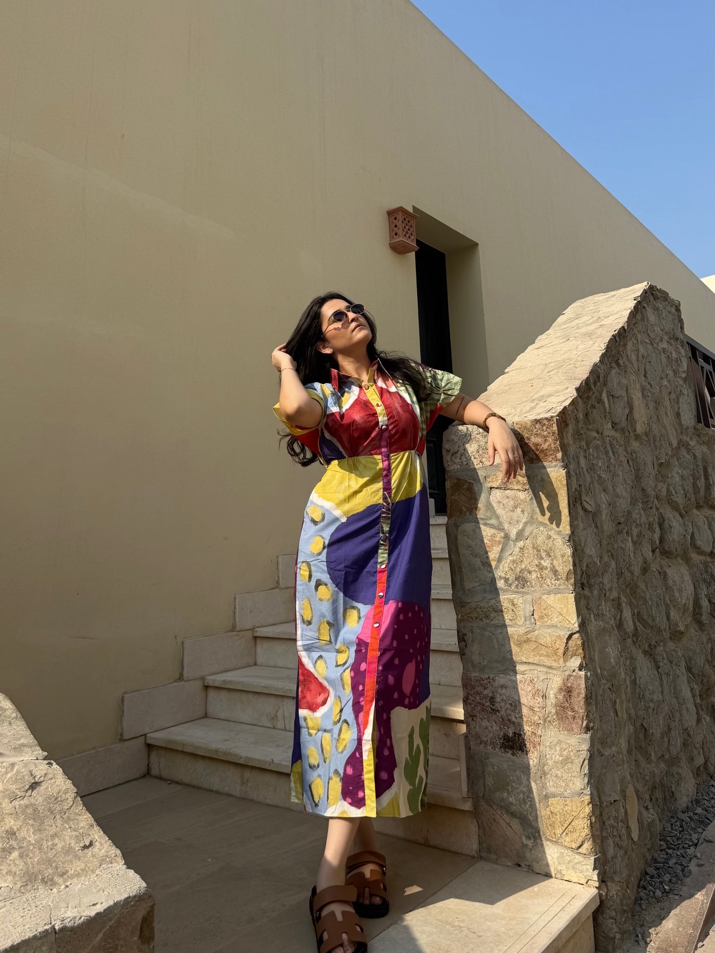 Alessia Dress in Florentine Mosaic Print