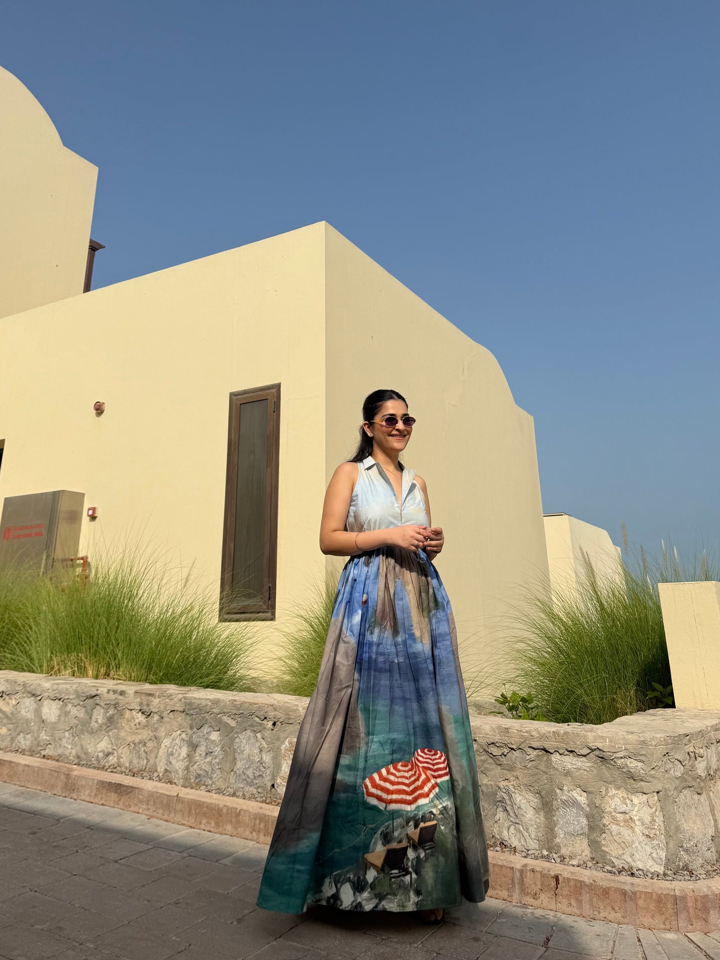 Ischia Dress in Capri Coast Print