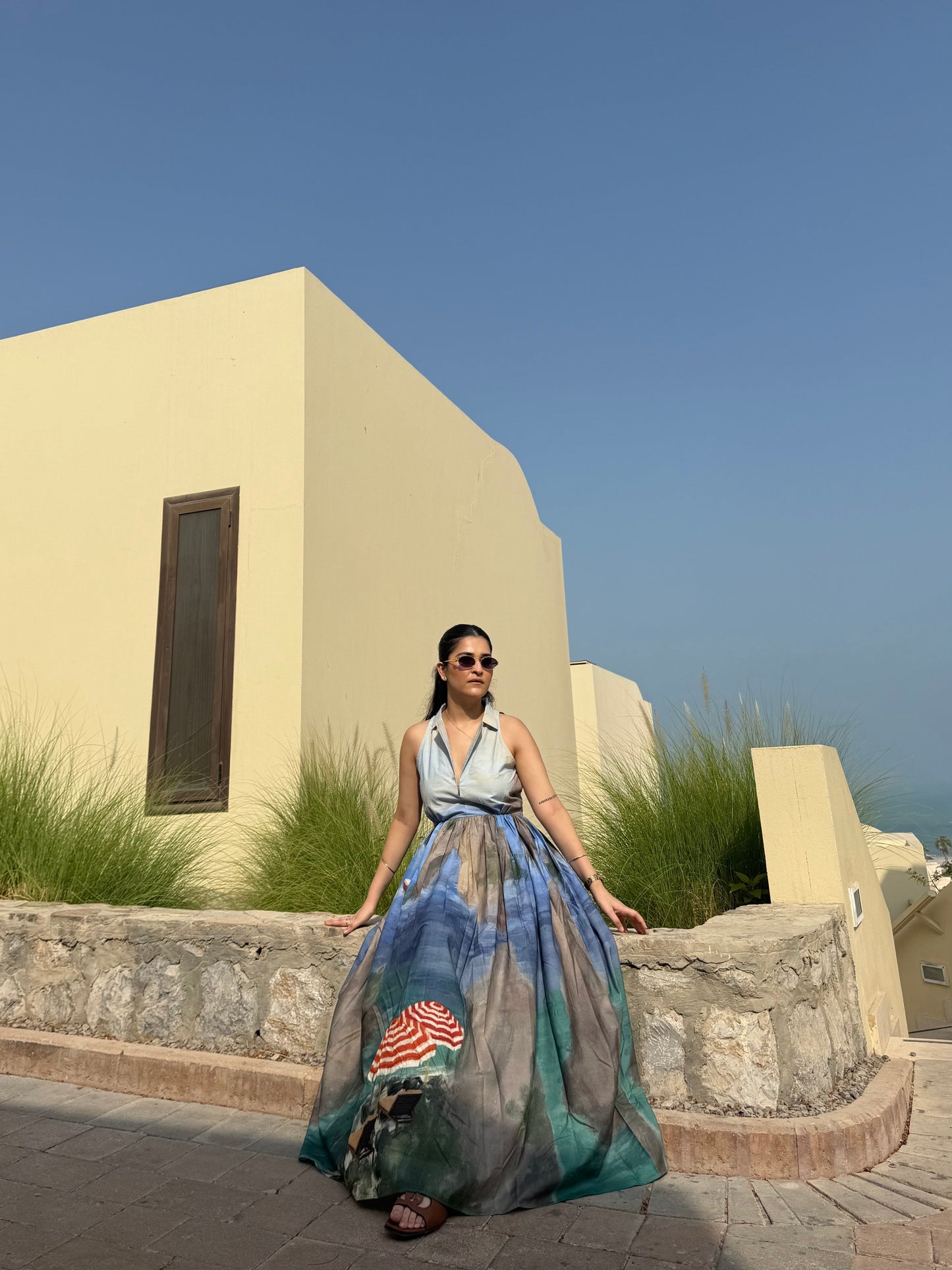 Ischia Dress in Capri Coast Print