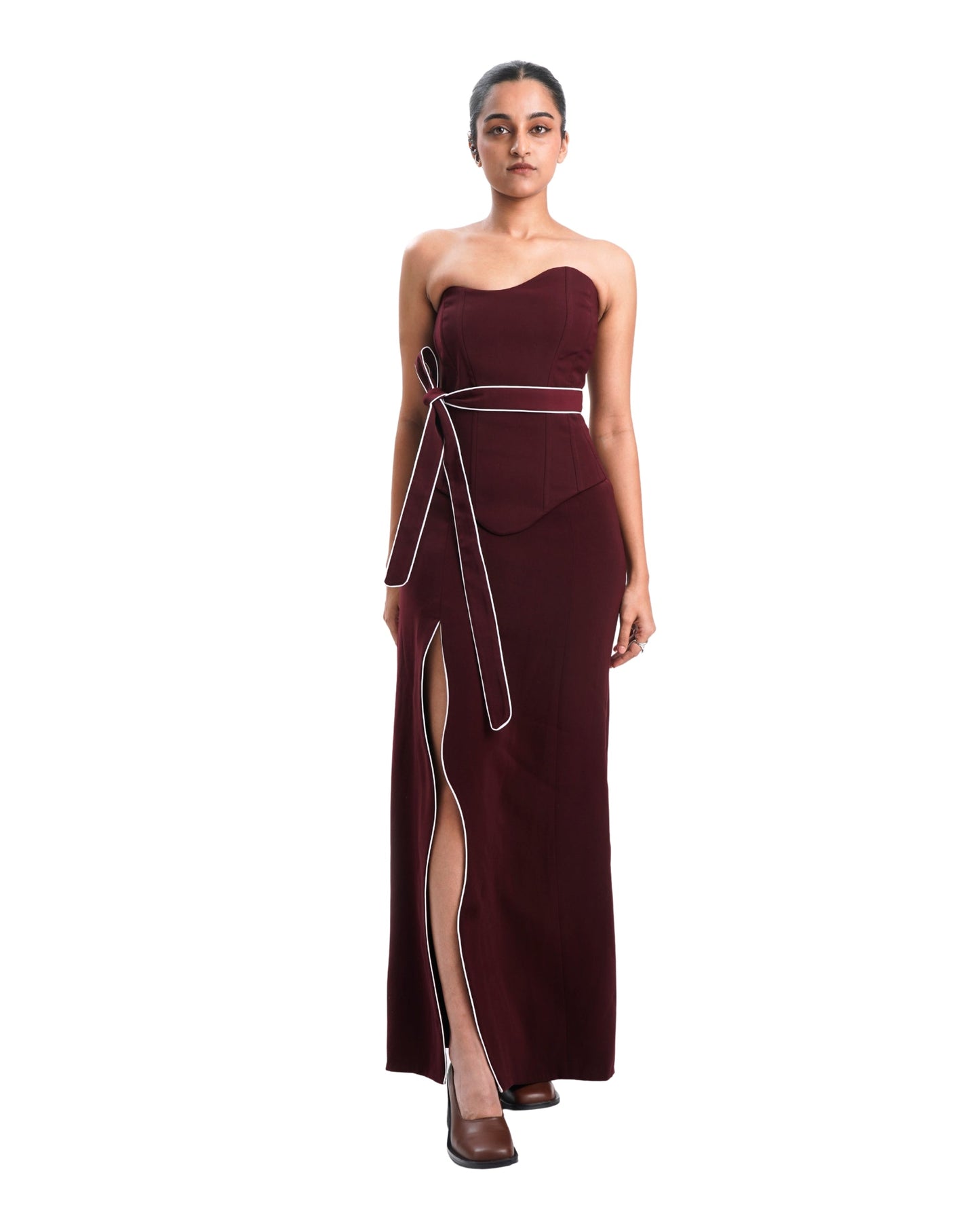 CURVE SKIRT- MERLOT