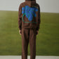 COFFEE OVERSIZED HOODIE IN THE BLUEMER EMBROIDERY
