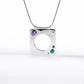 Edge Mega Pendant with Gems