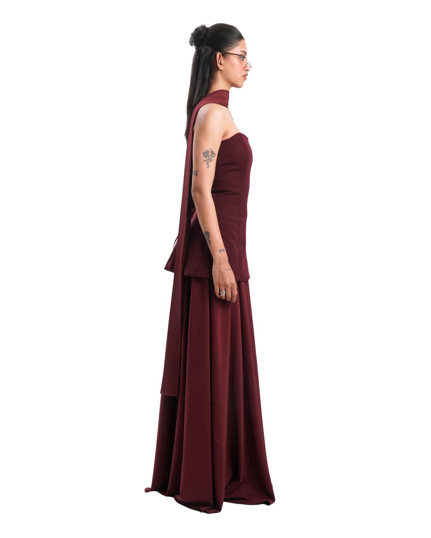 IRA SKIRT- MERLOT