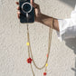 RED FLOWER LONG PHONE STRAP