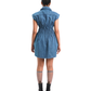 CREASED DRESS- BLUE
