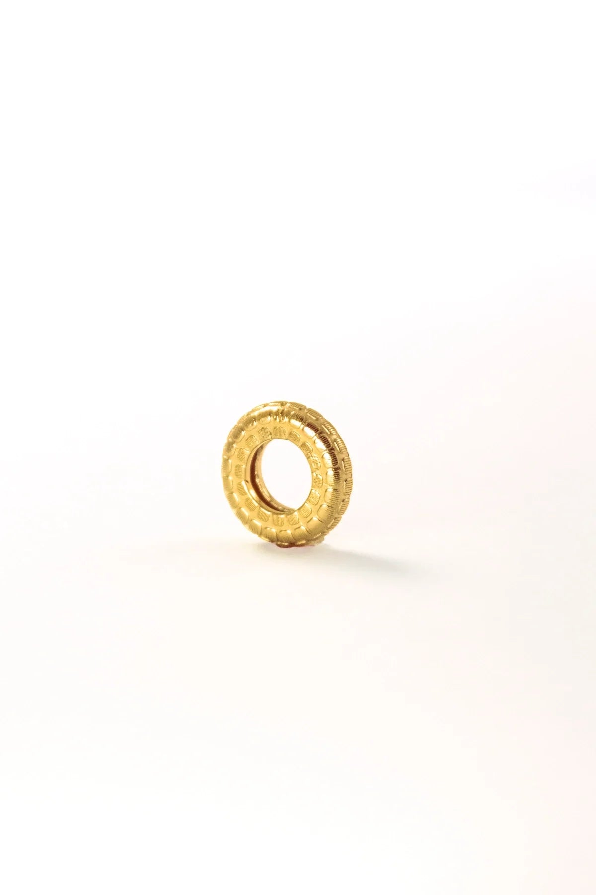 Square Print Circle Charm