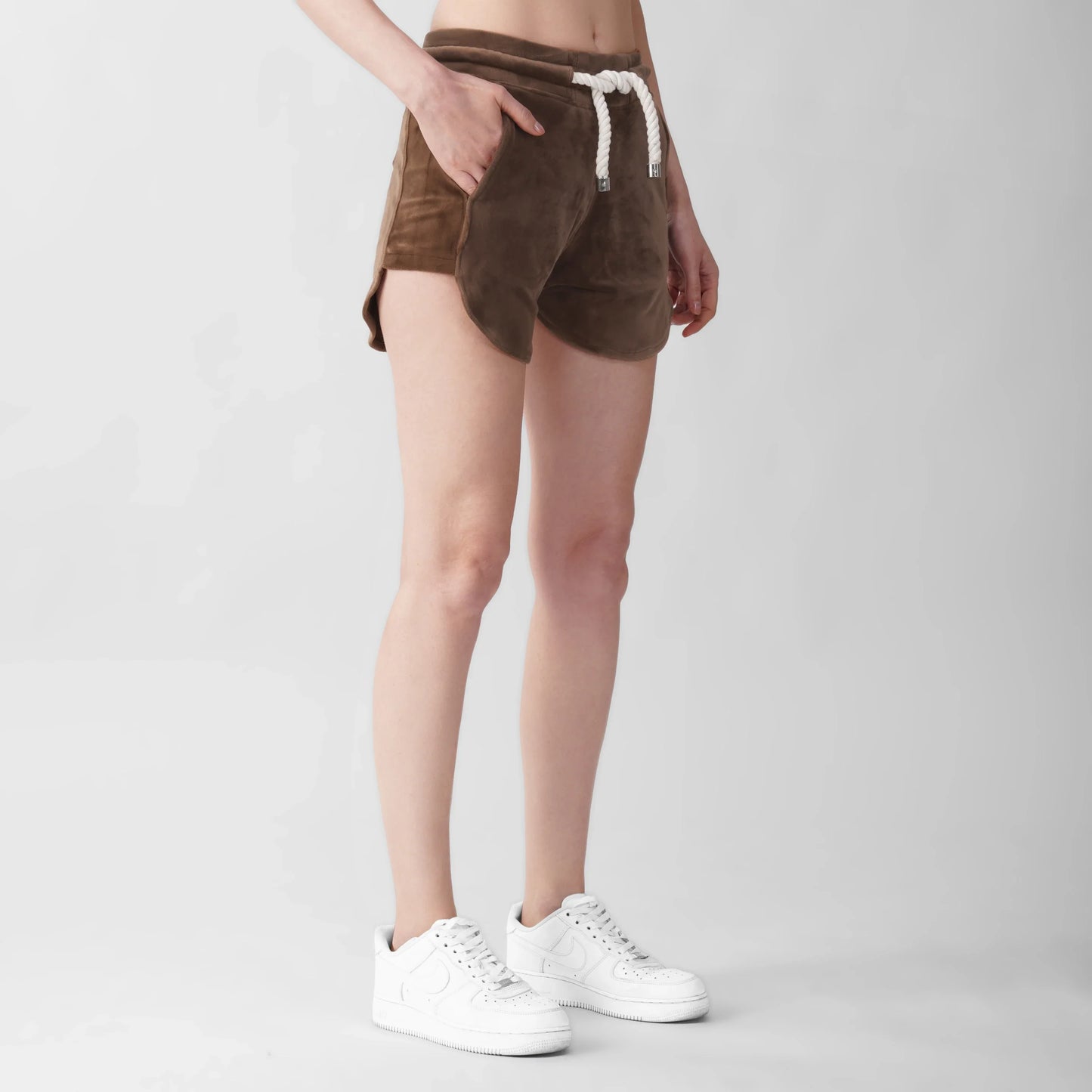 Velour Mini Shorts With Iconic Regent’s cord