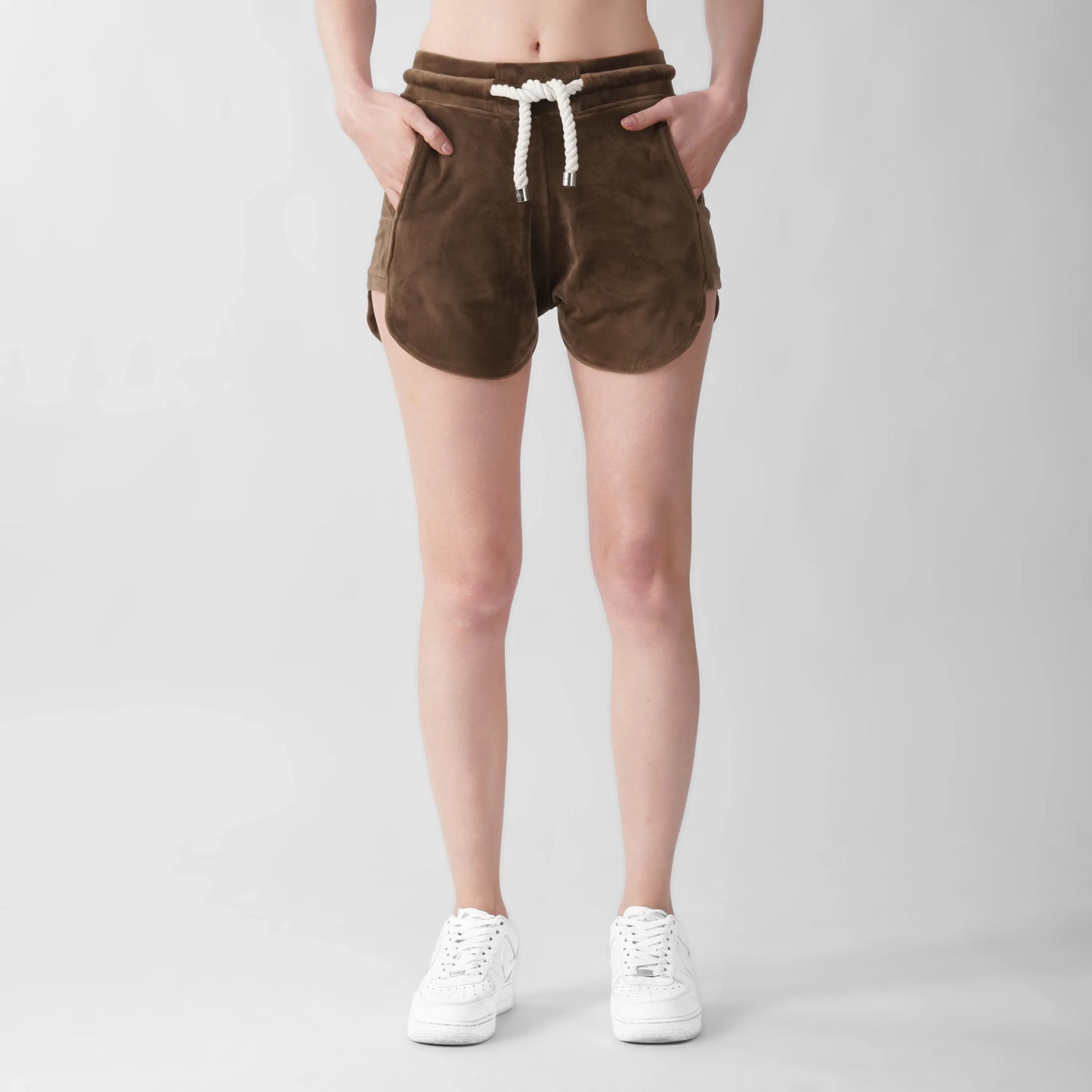 Velour Mini Shorts With Iconic Regent’s cord