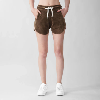 Velour Mini Shorts With Iconic Regent’s cord