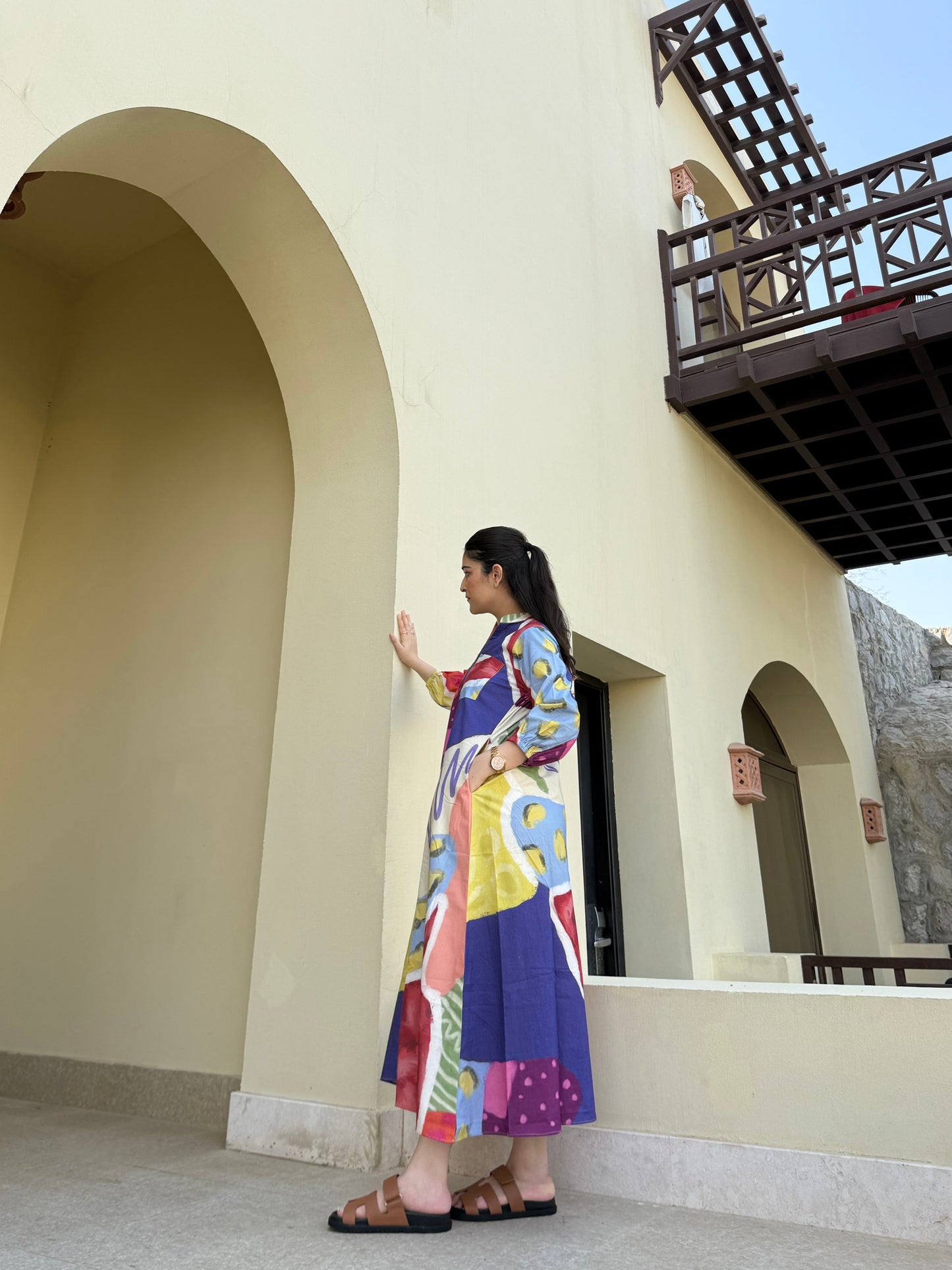 Dora Dress in Florentine Mosaic Print