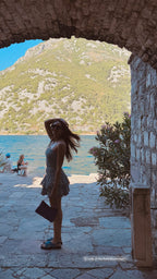 Sahiba Bali in Apricot Mini Dress