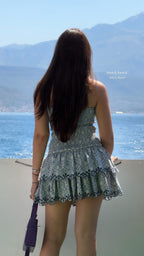 Sahiba Bali in Apricot Mini Dress