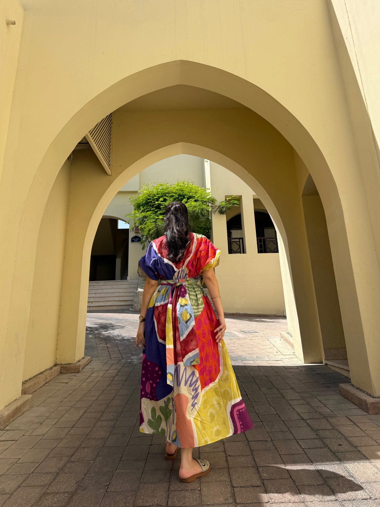 Juno Dress in Florentine Mosaic Print