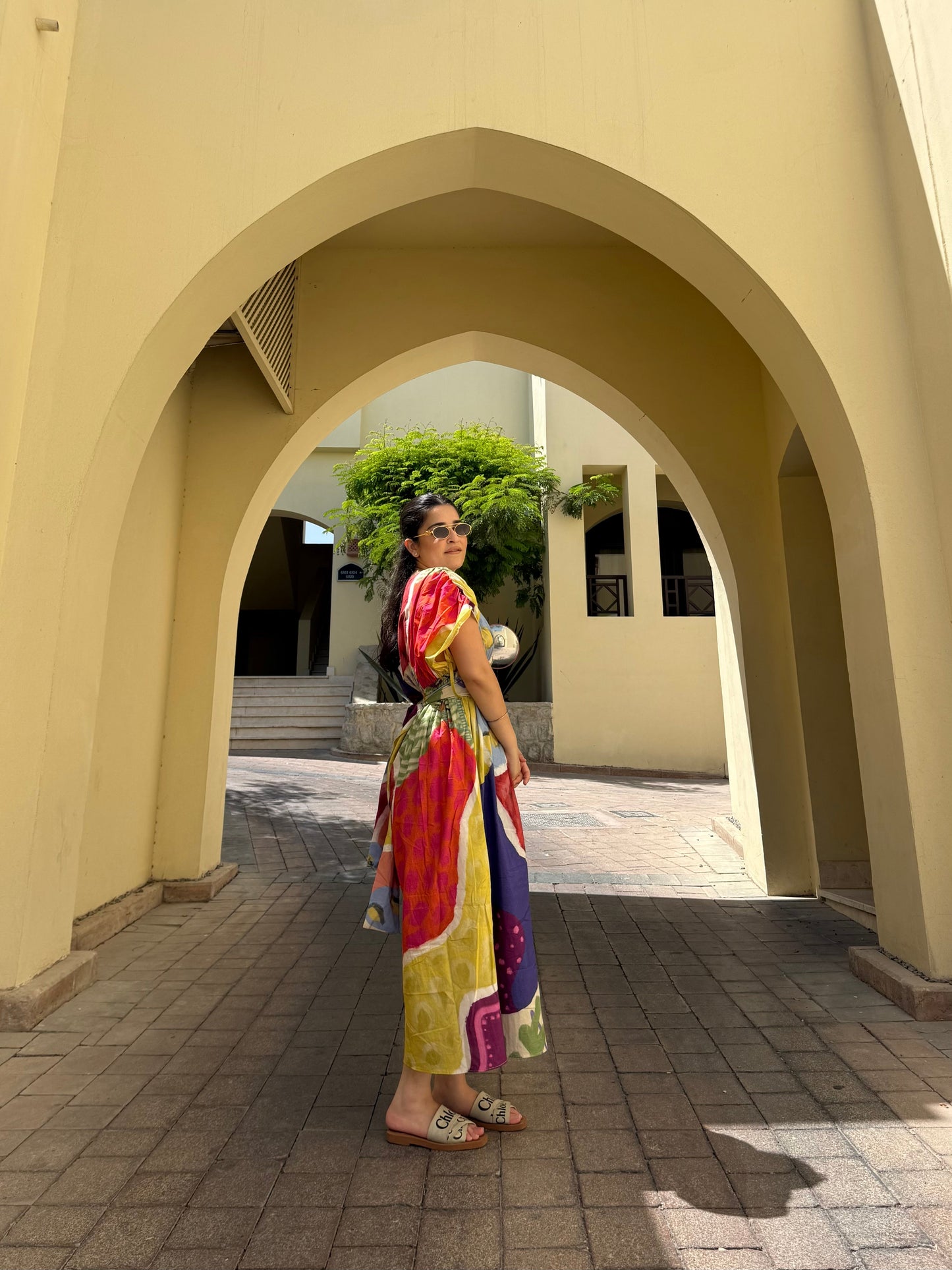 Juno Dress in Florentine Mosaic Print