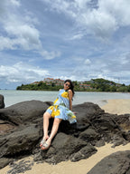 Positano Dress in Limoncello Print