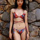 Cayenne Wave Triangle Bikini Top With String Bikini Bottoms