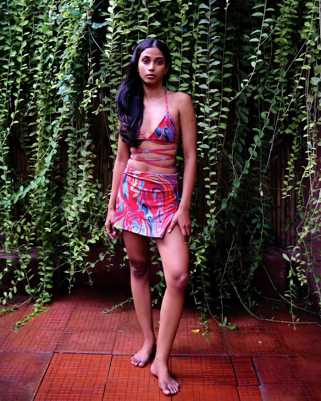 Cayenne Wave Coverall Skirt