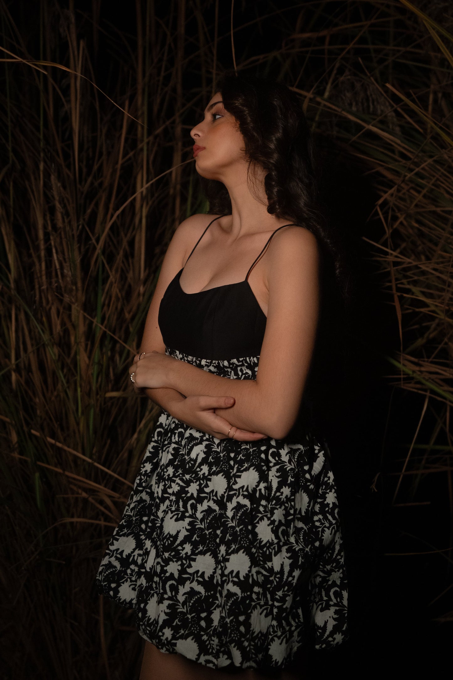 Zia Balloon Dress - Black