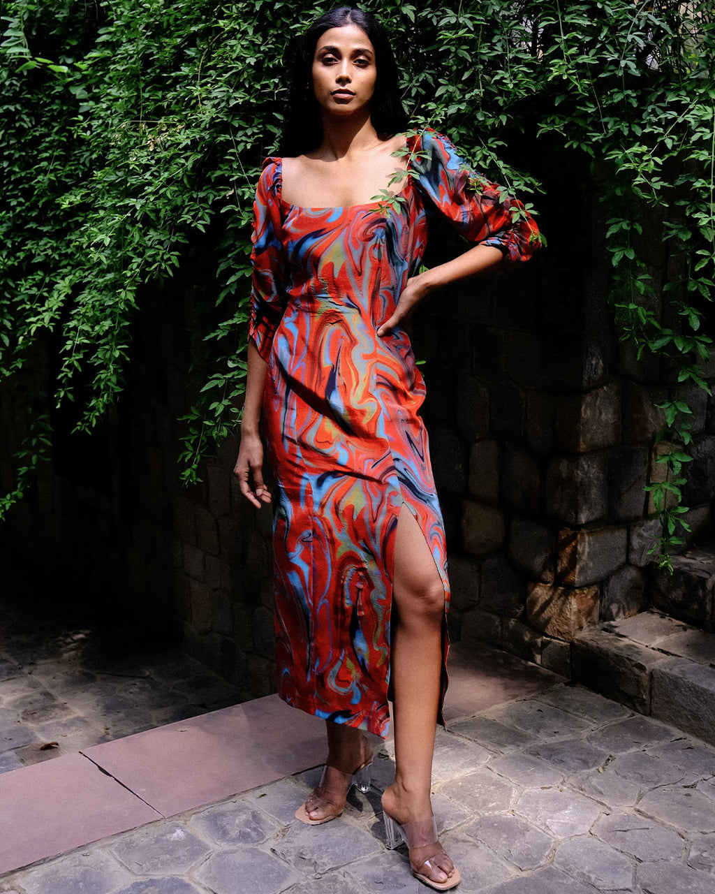 Cayenne Wave Waist Cinching Dress