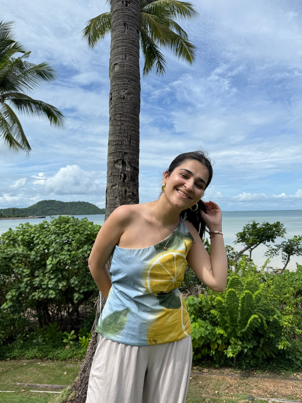 Aria Top in Limoncello Print